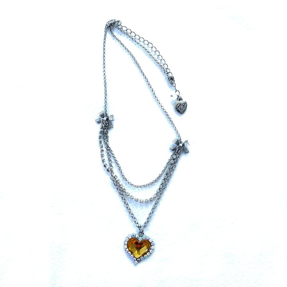 Betsey Johnson Jewel Heart Necklace